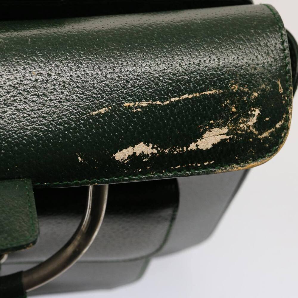 GUCCI Hand Bag Leather Green 000 2058 0307 Auth 75505 - Picture 8 of 16